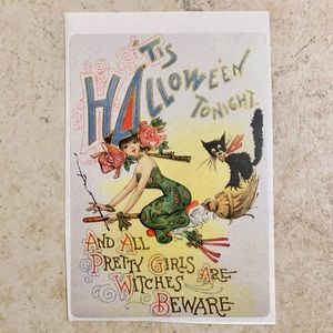 6/$12 🎃 Vintage Halloween Postcard Sticker